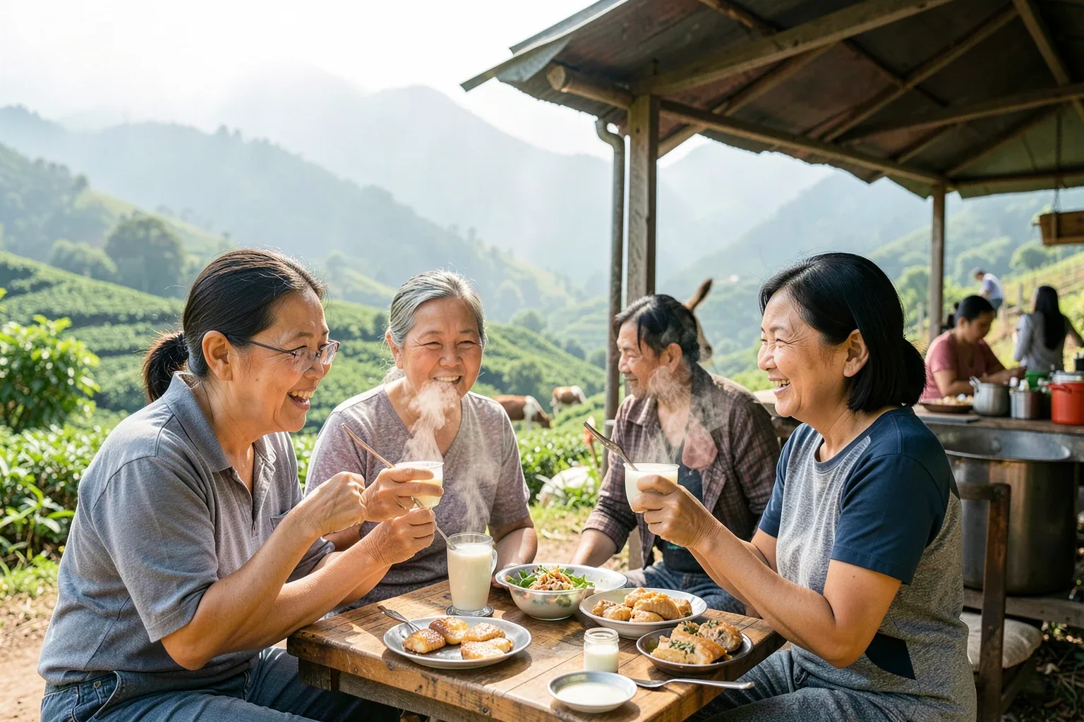 Ăn gì từ sữa ở Mộc Châu: sữa nóng, bánh sữa, sữa chua và món tự làm