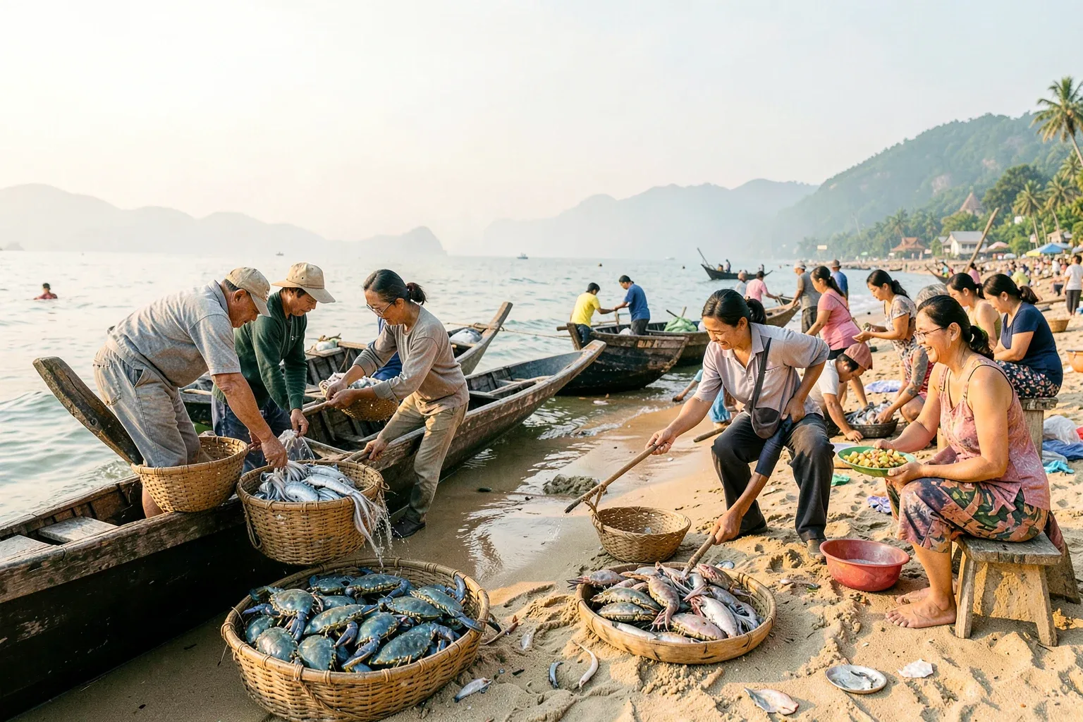 Ăn hải sản ở Cửa Lò: ghẹ, mực, cá thu theo mùa và cách gọi món không hớ