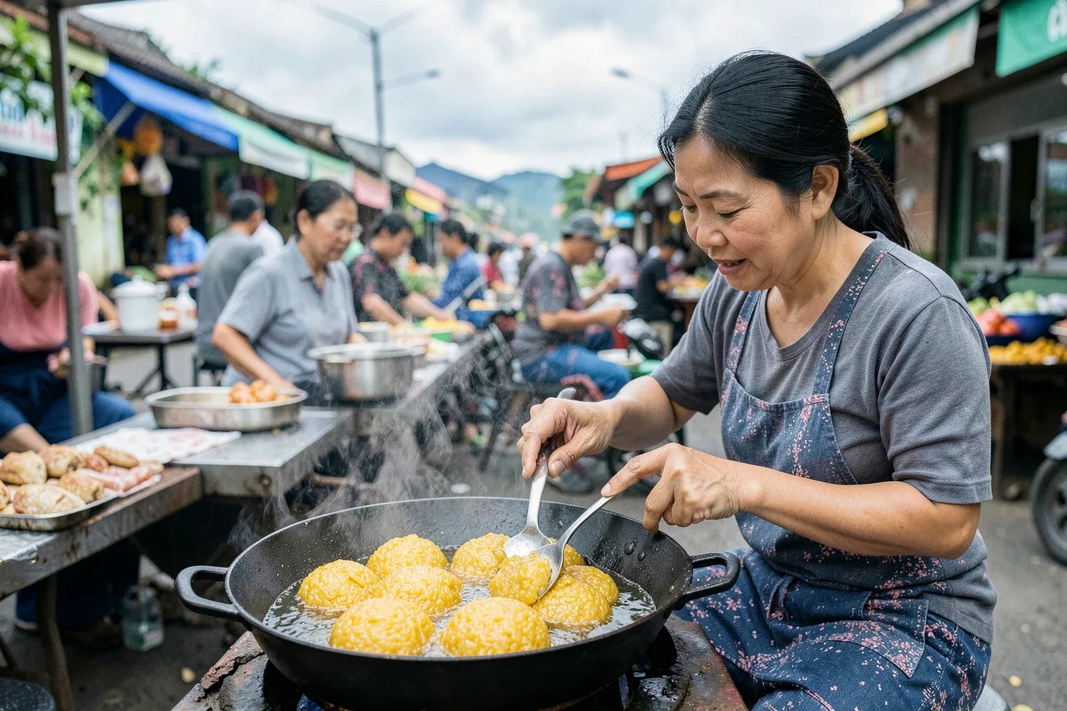 Bánh áp chao Lạng Sơn: món chiều mùa lạnh, nhân vịt và nước chấm đu đủ