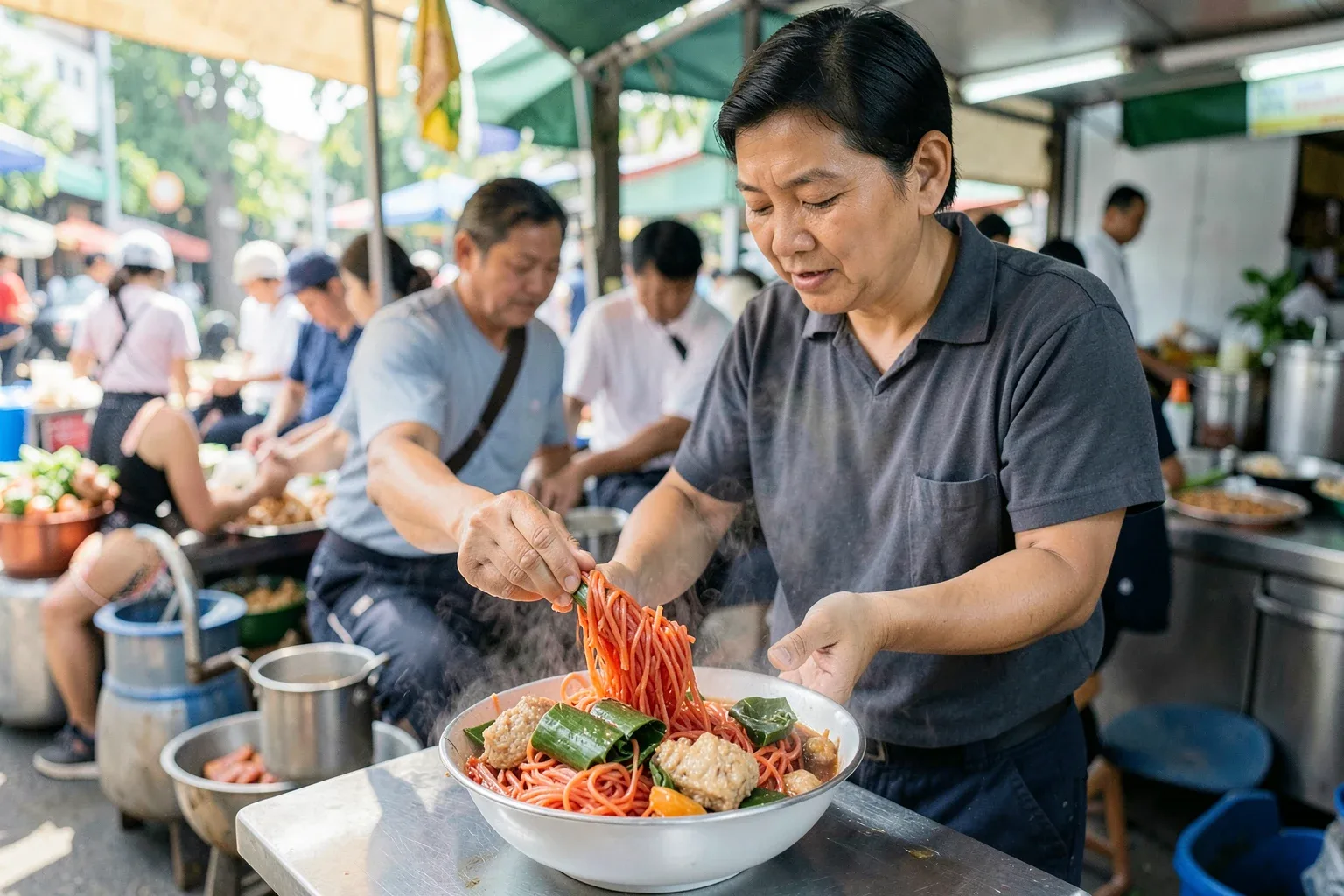 Bánh đa cua Hải Phòng: sợi bánh đa đỏ, riêu cua đồng và cách nấu tại nhà