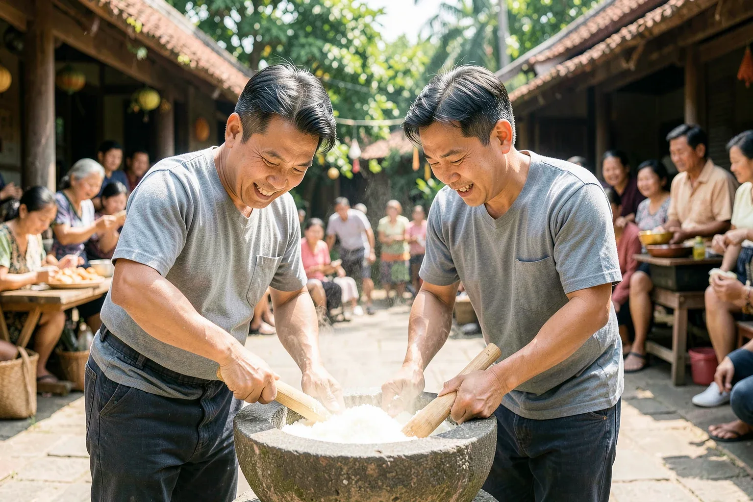 Bánh giầy, bánh chưng ngày Giỗ Tổ: ý nghĩa và cách giã bánh giầy tại nhà