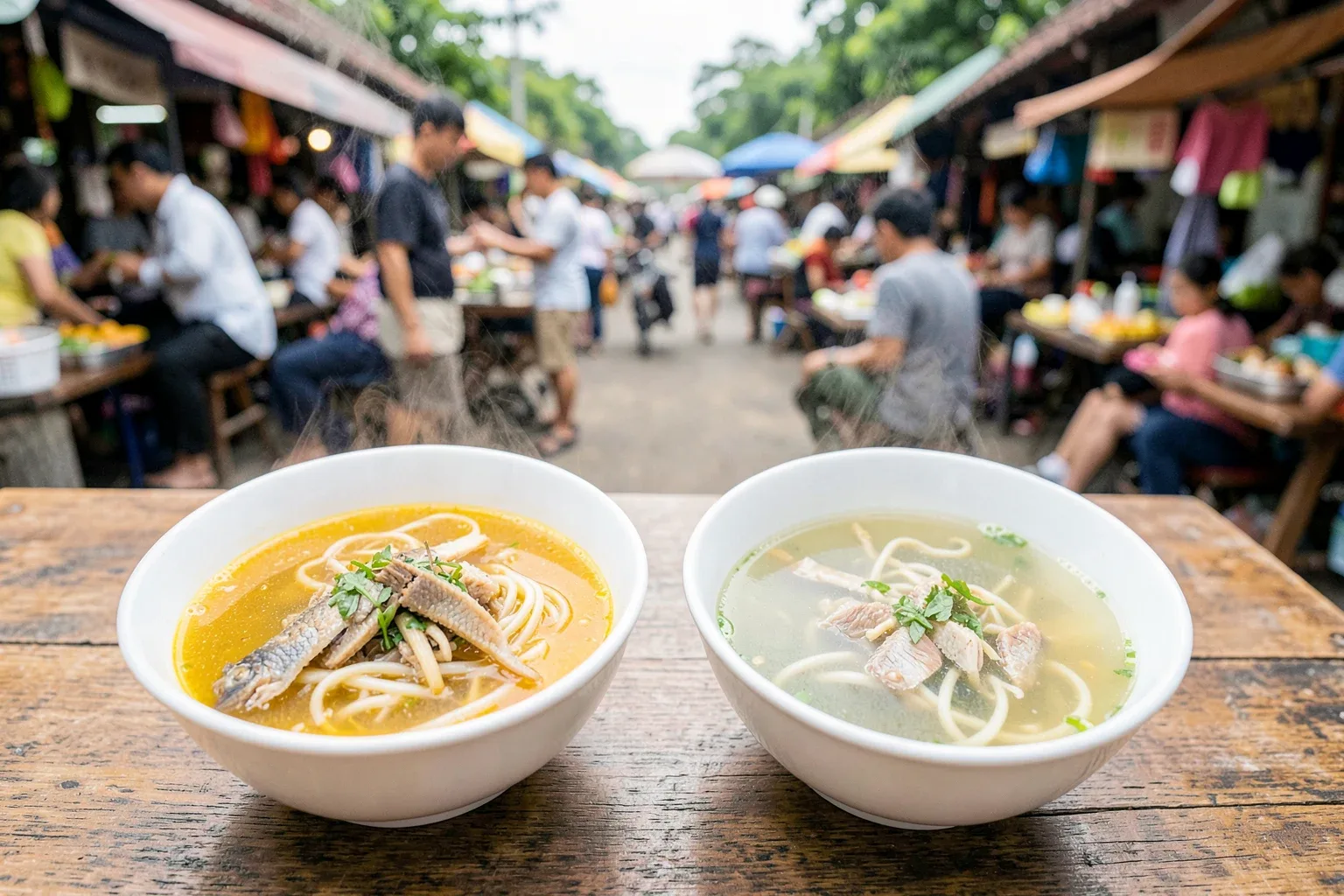 Bún cá Châu Đốc và bún cá Kiên Giang: hai tô cùng tên, khác vị