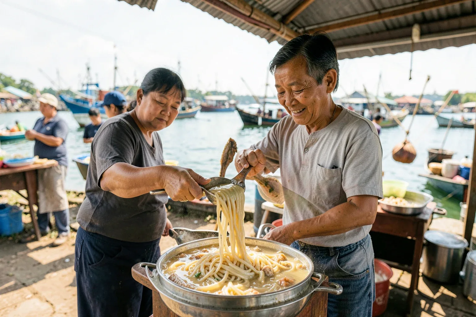 Bún kèn Phú Quốc, Hà Tiên: tô bún nước cốt dừa của người miệt biển