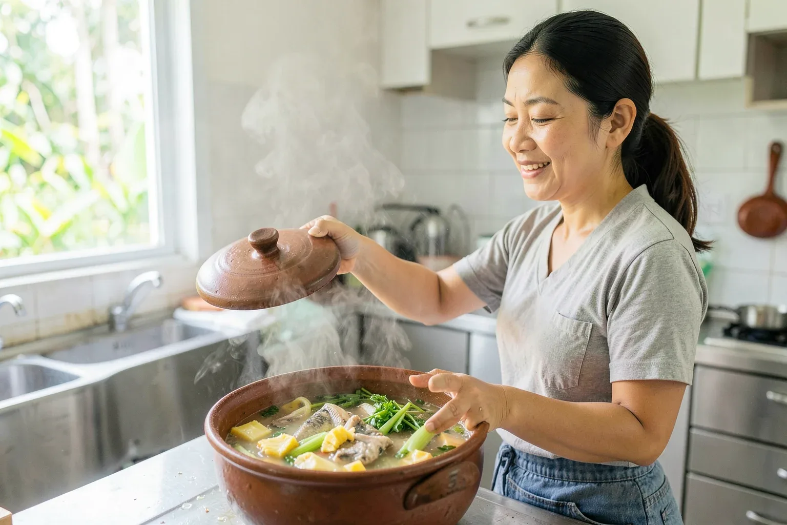 Canh chua cá lóc miền Tây cho 4 người: định lượng và thứ tự nấu