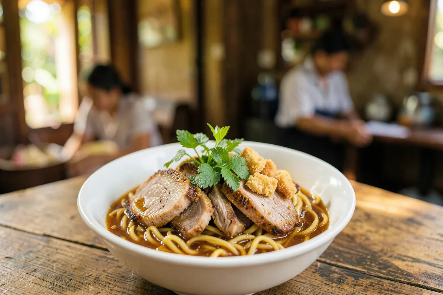 Cao lầu Hội An: vì sao sợi dai vàng và khác mì Quảng chỗ nào
