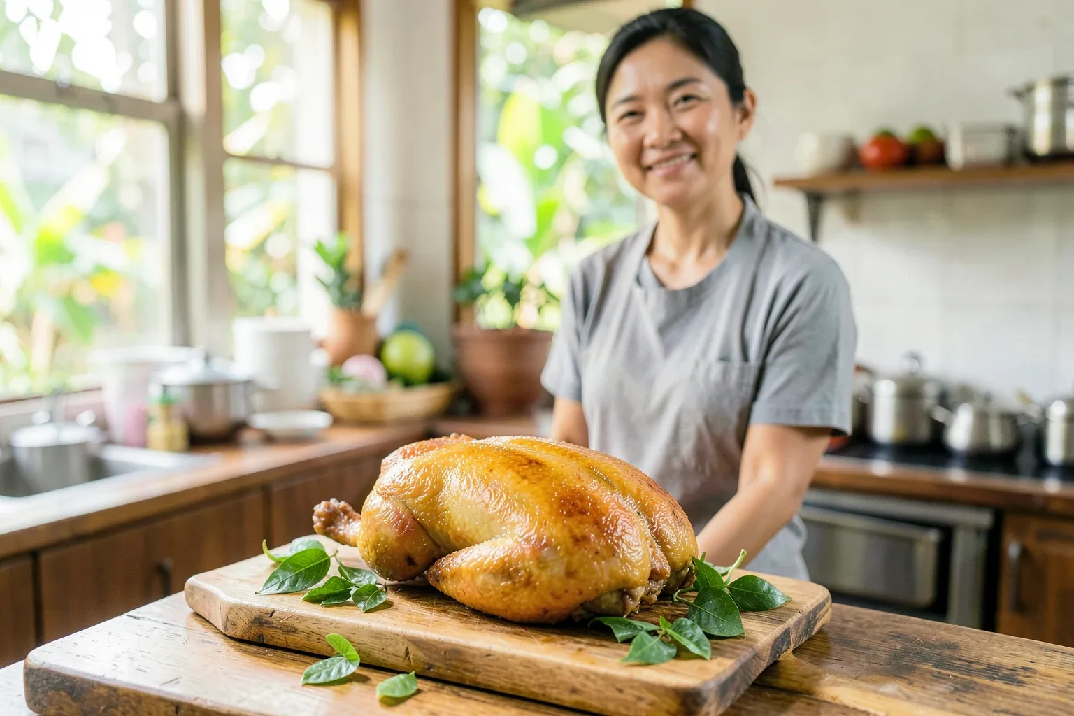 Gà Tiên Yên: luộc lá chanh, chặt đúng thớ và các món người Quảng Ninh nấu