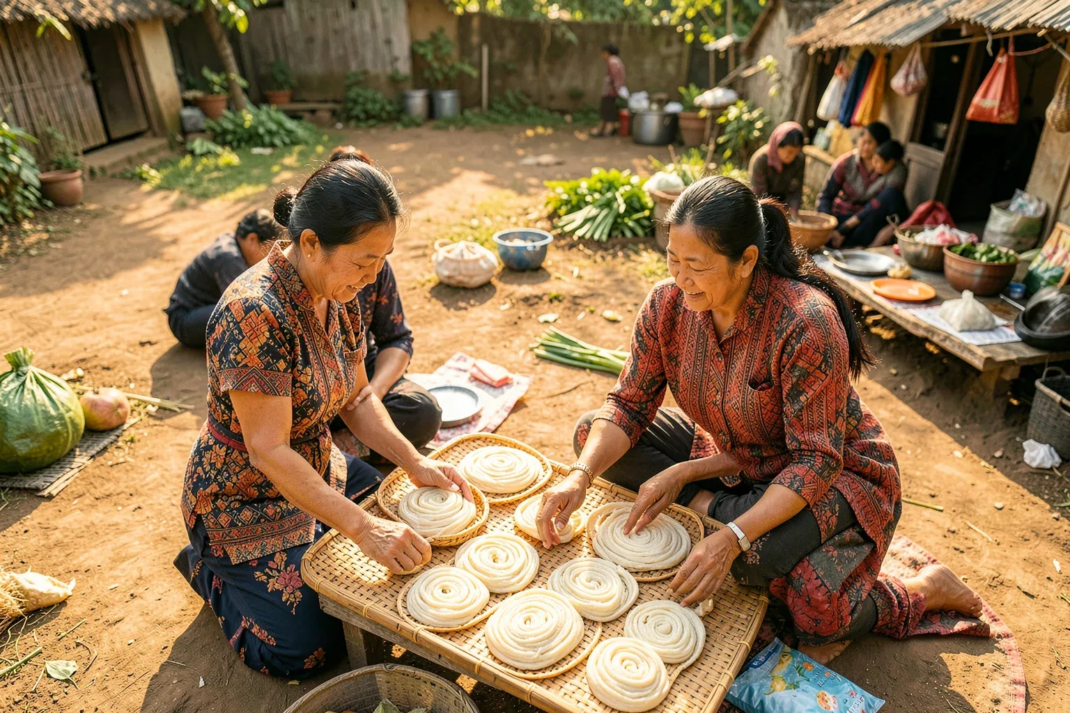 Khẩu xén: bánh nếp chiên phồng của người Thái Điện Biên dịp Tết