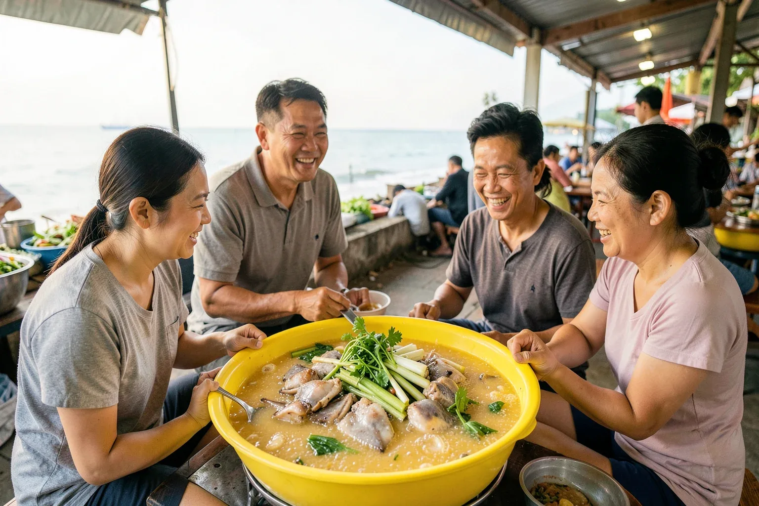 Lẩu cá đuối Vũng Tàu: nước chua măng nghệ, sụn giòn và cách khử mùi khai