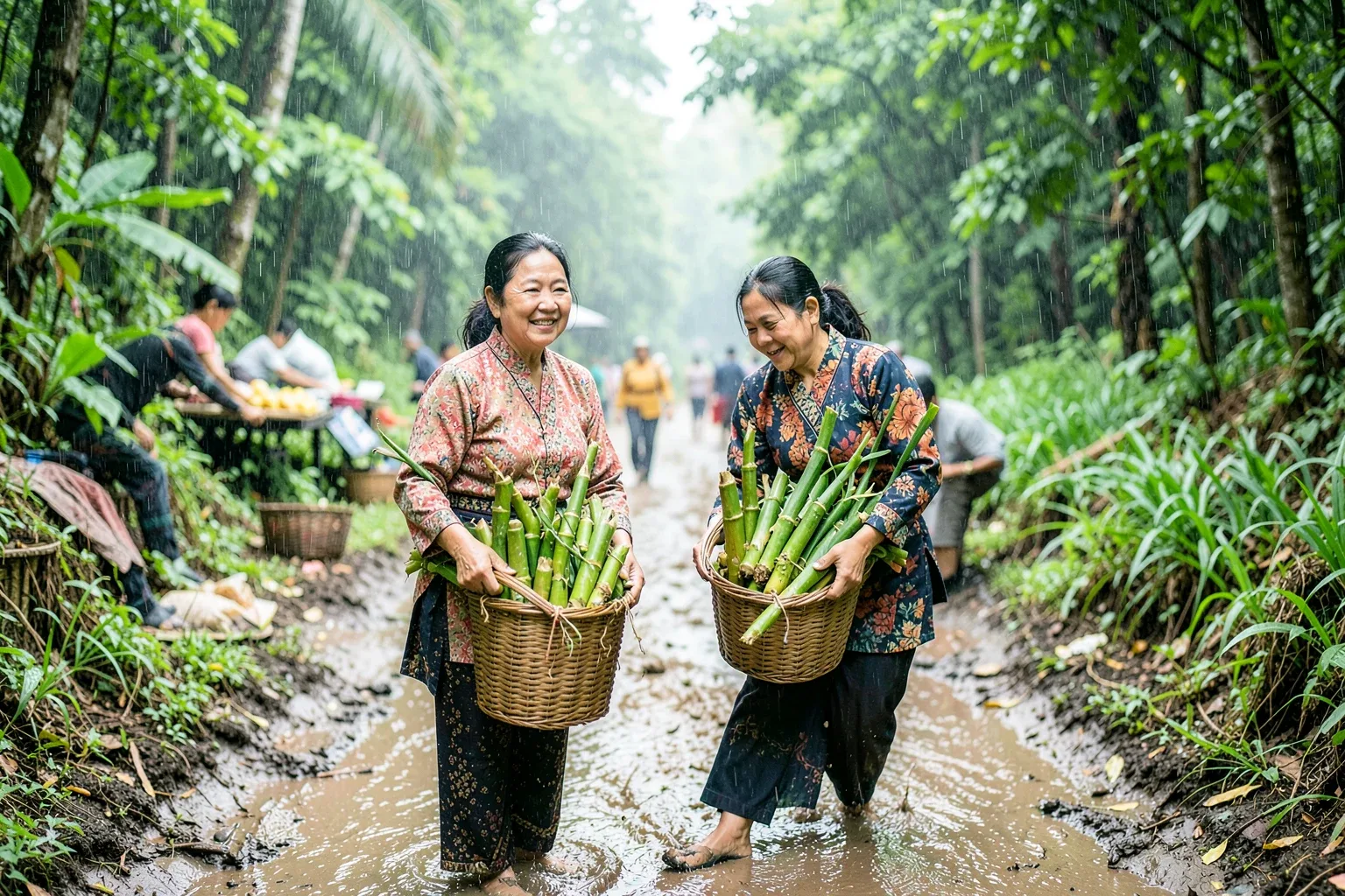 Măng đắng Điện Biên mùa mưa: luộc, nướng, nấu canh và vì sao người Thái mê