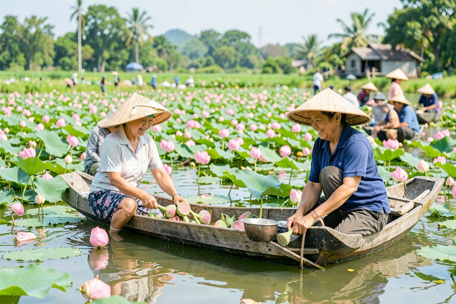Món ăn từ sen Đồng Tháp: cơm hạt sen, gỏi ngó sen, chè sen theo mùa