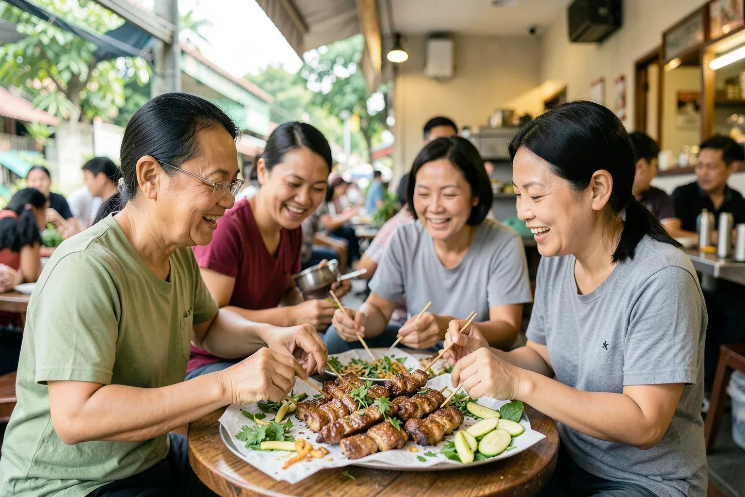 Nem nướng Cái Răng: cuốn thế nào, nước chấm ra sao và khác nem nướng nơi khác