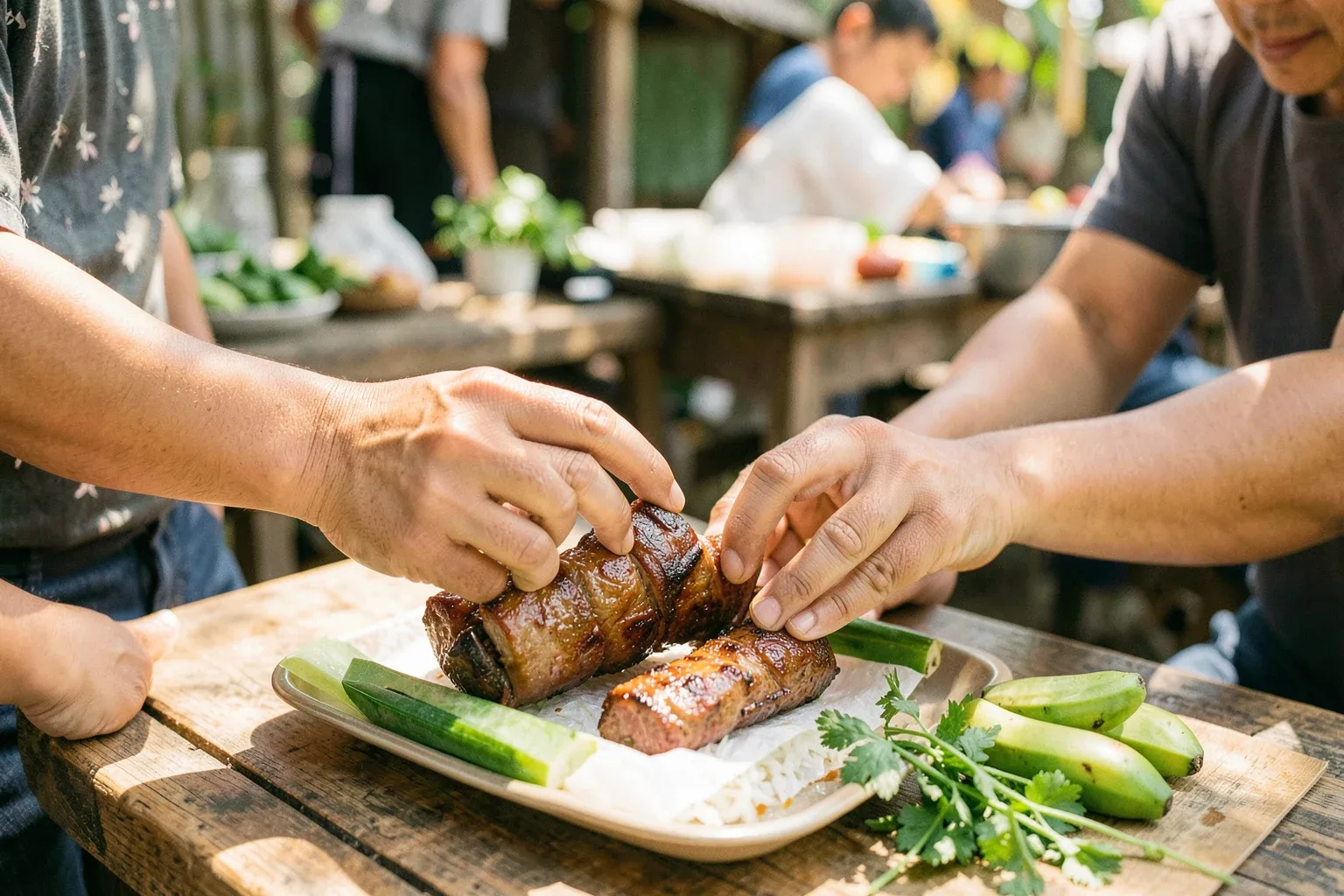 Nem nướng Ninh Hòa: cuốn đúng thứ tự, chấm nước sệt và tự làm ở nhà