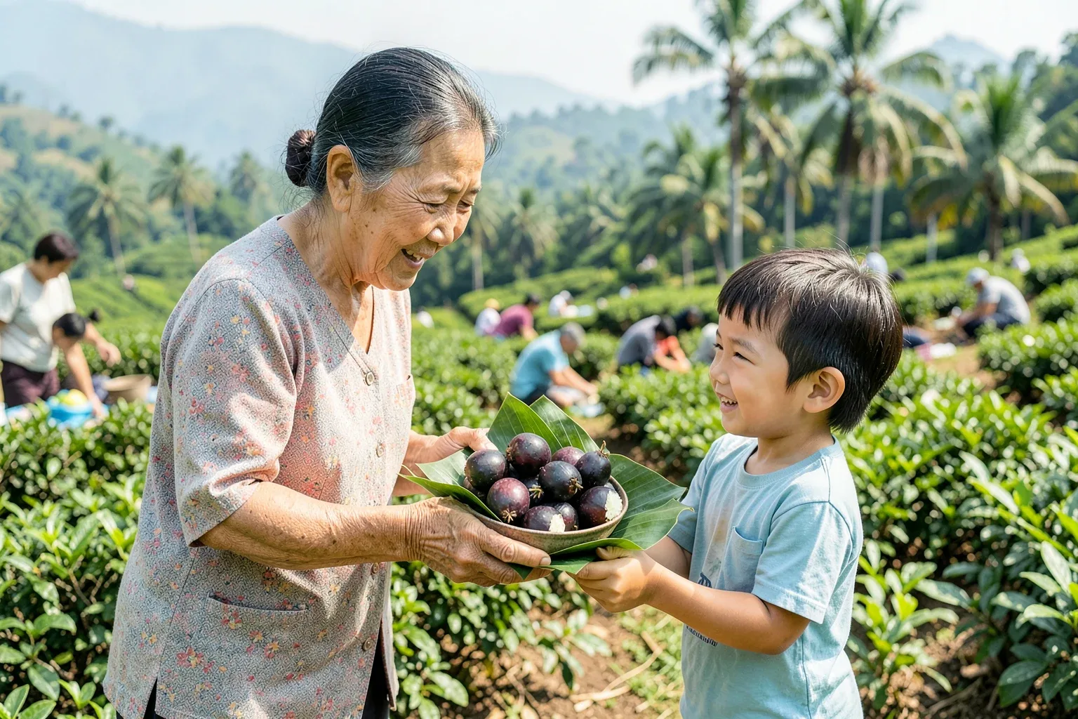 Quả cọ om và cơm nắm lá cọ: món quê đồi trung du Phú Thọ
