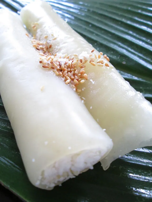 Bánh ướt ngọt nhân đậu xanh món đặc sản xứ dừa