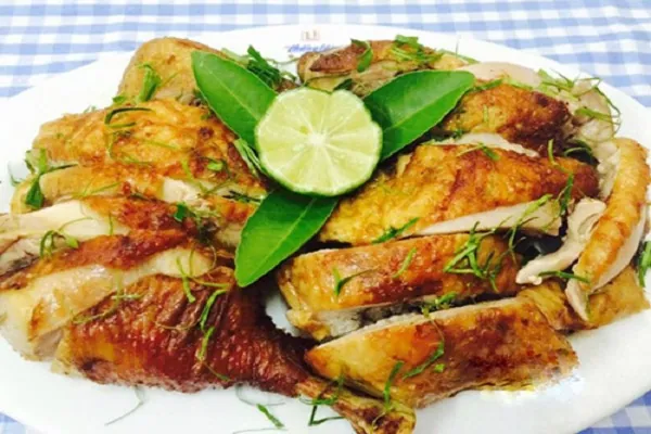 Thơm nức mũi với đùi gà nướng lá chanh
