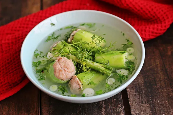 Canh mướp hương dồn thịt ngọt mát cực dễ làm