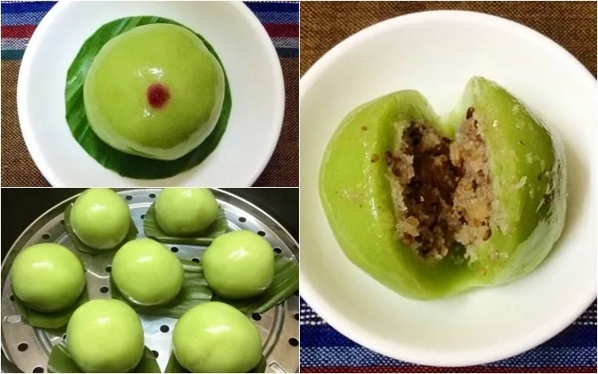 Cách làm bánh ít lá dứa nhân dừa cực thơm ngon
