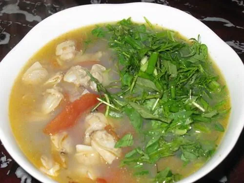 Lạ miệng bát canh ngao nấu chua