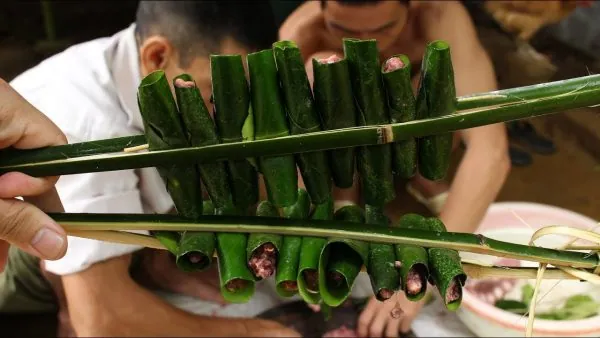 Thịt trâu nướng lá bưởi Hòa Bình thơm ngon đậm đà