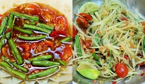 Nguyên văn công thức làm gỏi đu đủ chua cay của người Thái